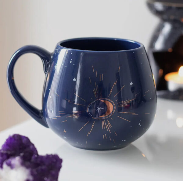 Blue Crescent moon mug